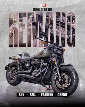 (STNK & BPKB) Full Paper Harley Davidson Fatbob 114 Nik 2018 Warna abu