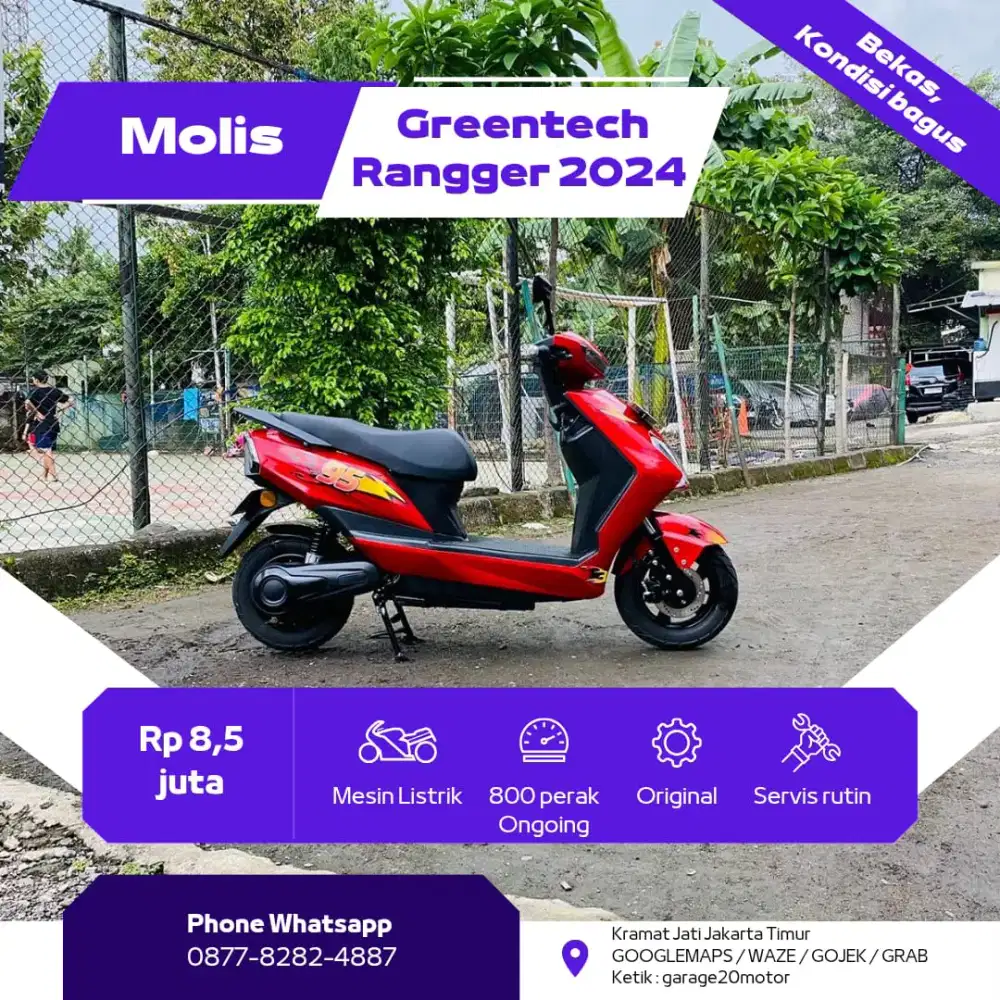 Motor listrik Greentech Rangger 
Tahun = 2024