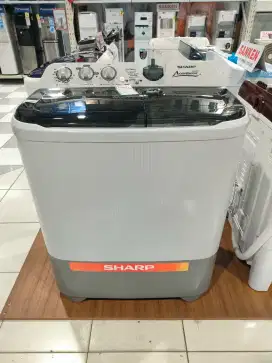 SHARP MESIN CUCI 2 TABUNG CICILAN RINGAN MULAI 100 RIBUAN