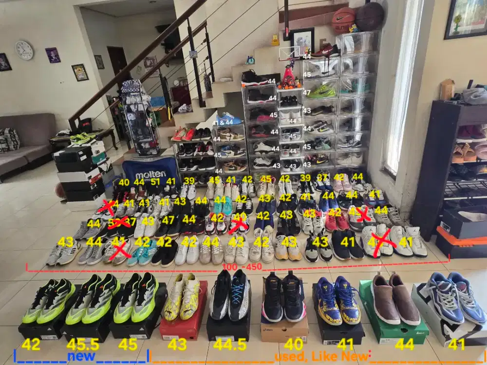 Jual Murah, Sepatu Ex pakean Pribadi 38-44, Basket, Running, Sneakers