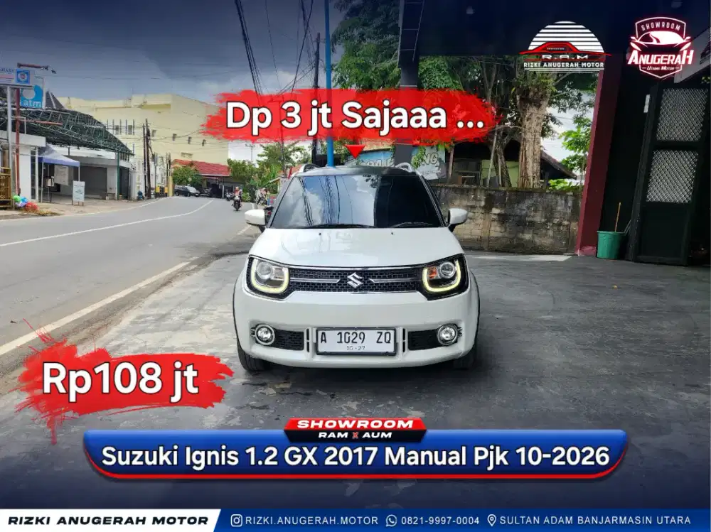 Dp 3jt Suzuki Ignis 1.2 GX MT 2017 Pjk 10-2026