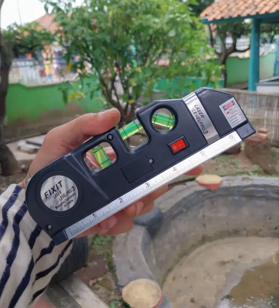 Fixit Level Pro 3 Penggaris Waterpass & Meteran Laser