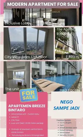 Appartemen Bintaro Breeze Tipe Studio