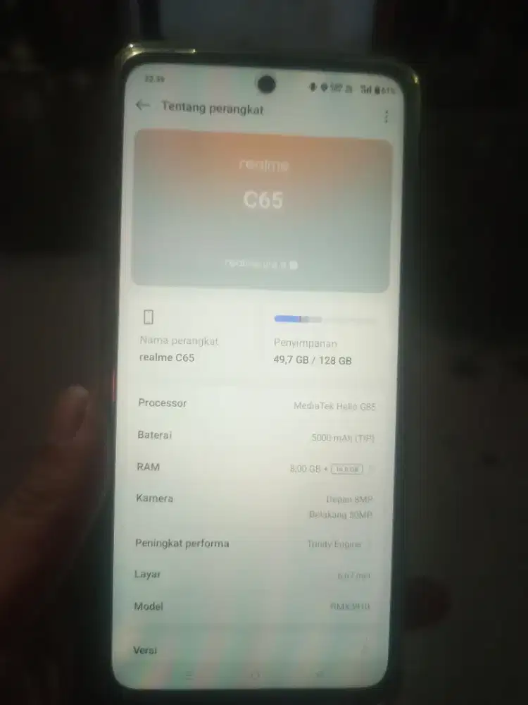 Realme C65 Ram 8+8/128 GB Fullset