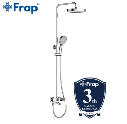 FRAP Paket Lengkap Rain Shower Set Mandi Mixer Air Chrome F2475