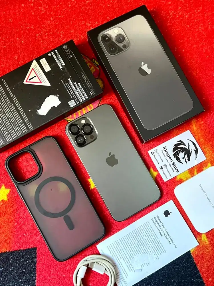 iphone 13 Pro Max 128gb iBox Resmi Graphite Fullset Original