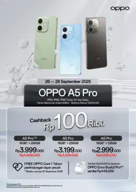 WEEKEND CASHBACK A5 PRO