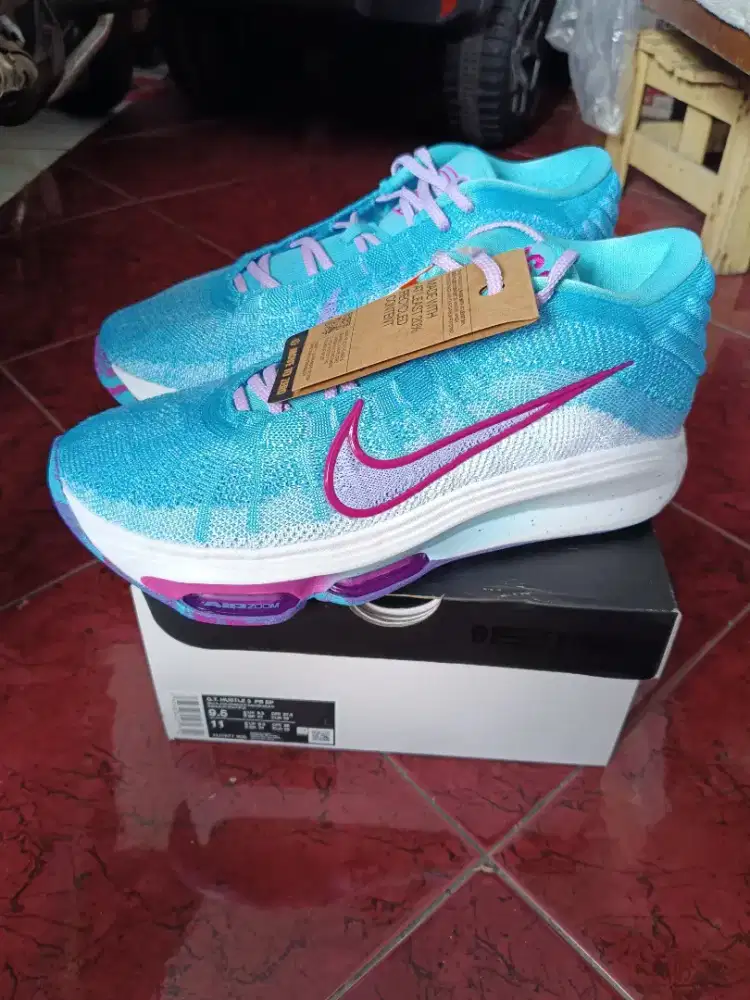 Sepatu Basket Pria Nike Hustle 3 PB EP Blue Size 43 New Original Resmi