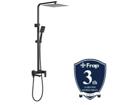 FRAP F24802-16 Shower Set Tiang Mandi Mixer Panas Dingin Warna hitam