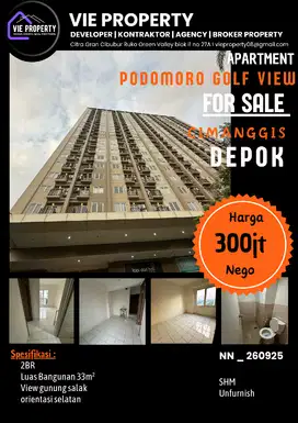 JUAL CEPAT APARTEMEN PODOMORO 300JT NEGO