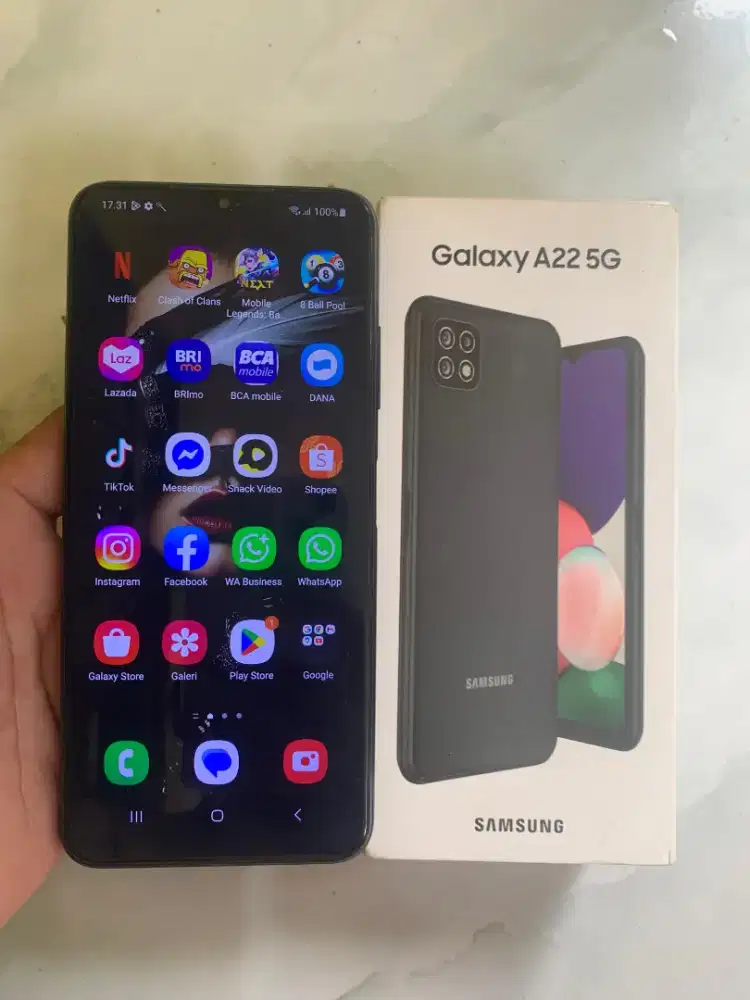 Samsung A22 5G NFC 6+6GB 128GB 5000MAH HP+BOX Siap Pake BS TT