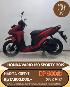 HONDA VARIO 150 SPORTY 2019 CASH/KREDIT DP MURAH PROSES CEPAT