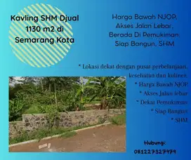 Tanah DJUAL Cocok Untuk Invest 1130m2 Di Semarang Kota Sdh Pondasi