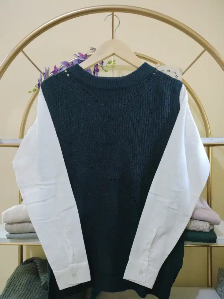 Vest mix katun atasan wanita