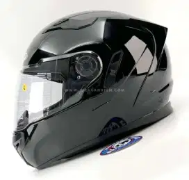Helm Zeus ZS813 BLACK Glossy - Fullface Double Visor
