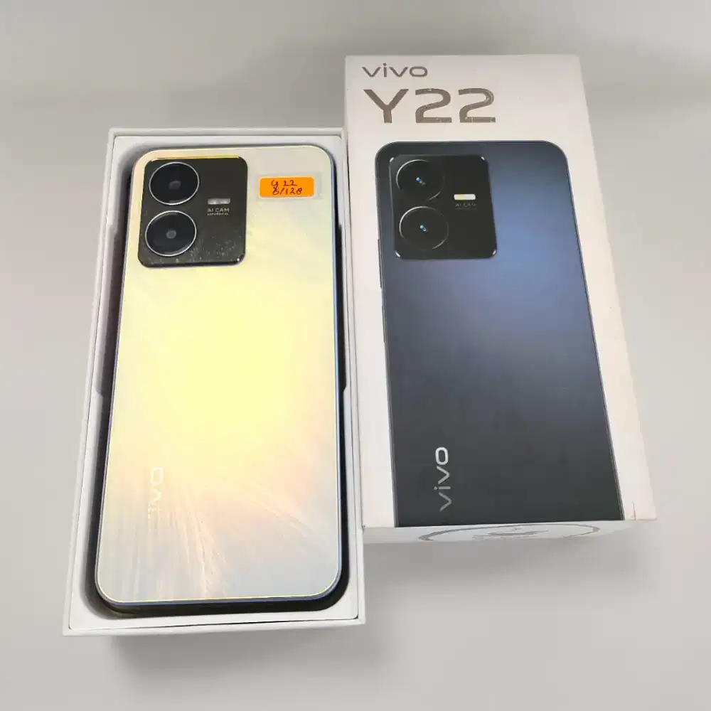 VIVO Y22 6/128GB FULLSET MULUS ORIGINAL