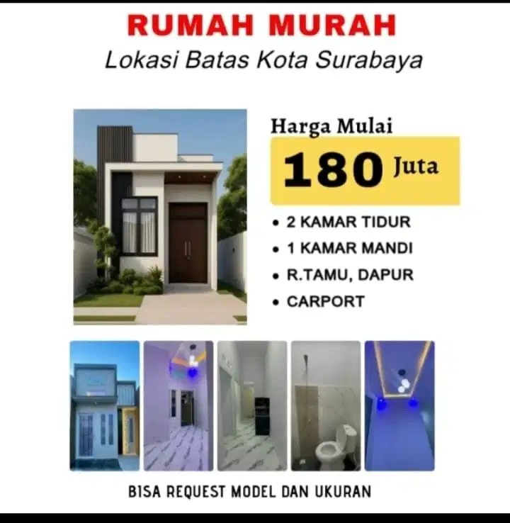 Rumah 180jt mepet pakal benowo Surabaya
