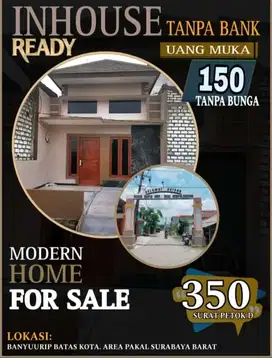 KREDIT RUMAH INHOUSE mepet pakal benowo Surabaya barat