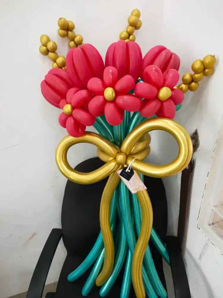 buket balon bunga dan karakter