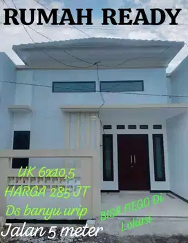 Rumah jumbo murah 285jt lokasi 50mtr jln poros banyu urip