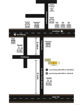 Tanah Kavling Strategis di Singosari untuk Perumahan Cluster dan Ruko