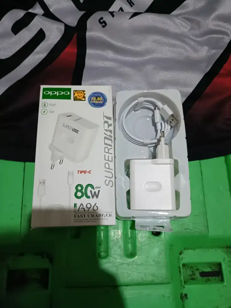 Charger oppo 80W satu set support fast charging supervoc (baru)