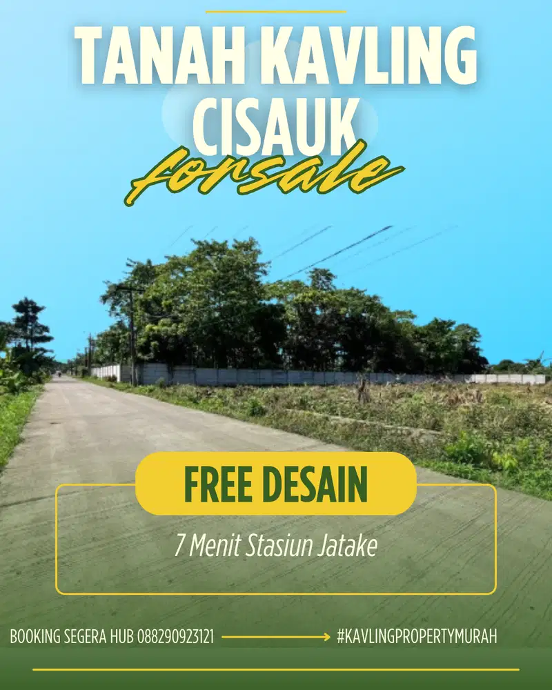 Tanah Kavling Cisauk Murah, Free Desain UntukMu Yang Mau Bangun Hunian