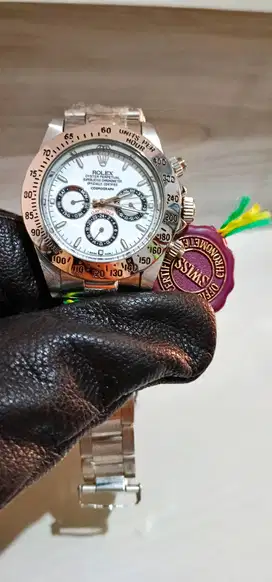 Jam Rolex Daytona all stainless 904L anti karat crono aktif matic swis