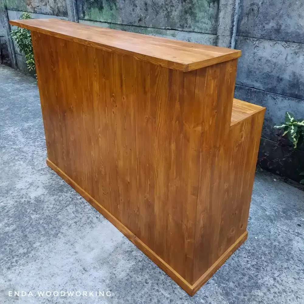 Meja Kasir kayu jati belanda