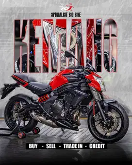 (BPKB & STNK) Kawasaki ER6N Nik 2012 Warna Merah Knalpot Original