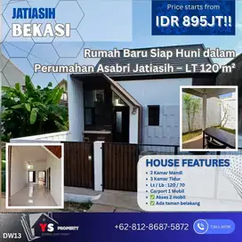 Rumah Baru 1 Lantai Asri di Perumahan Asabri Jatiasih – Harga 895 Juta ZN19