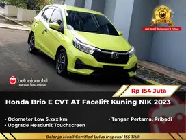 [ ODO ANTIK 5RB ] Honda Brio E CVT AT Facelift Kuning 2023/2024