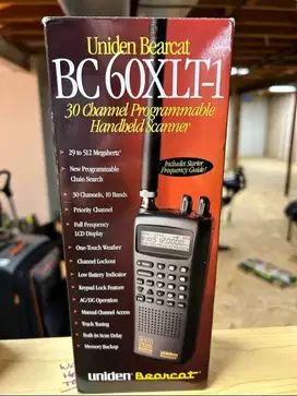 Uniden Bearcat BC60XLT-1 Handheld Mobile 30 Channel 10 Band