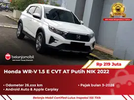 [ GARANSI 5TH ] Honda WR-V WRV WR V 1.5 E CVT AT Putih NIK 2022/2023