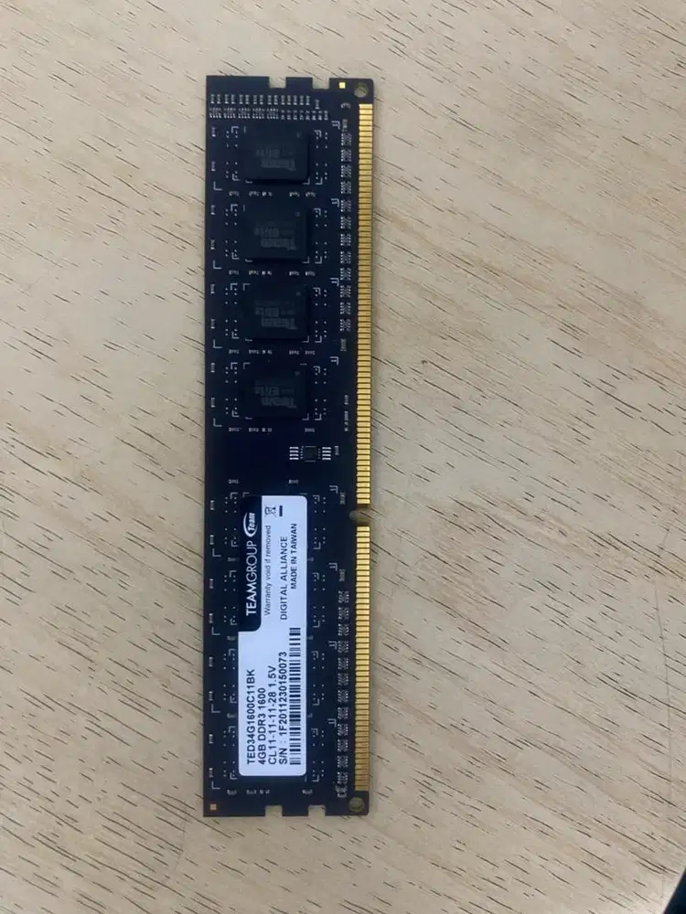 Memory RAM TeamGroup 4 GB DDR3 1600 Mhz