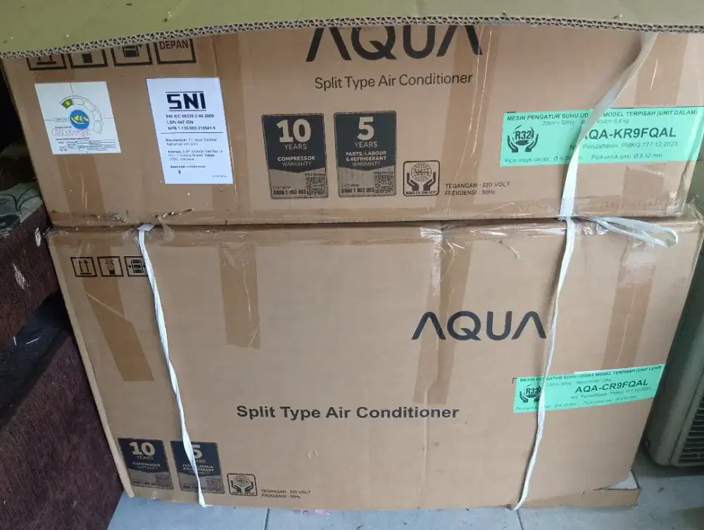 ac aqua 1pk ,4 bulan pakai termasuk pasang