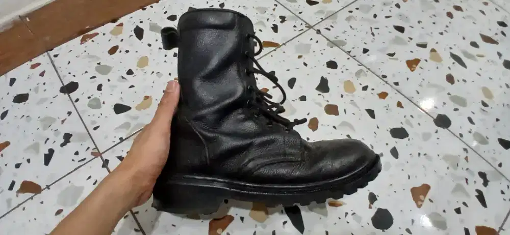 Sepatu Tactical Lapangan PDL Jatah Kulit Jeruk Komcad Asli Taktikal.