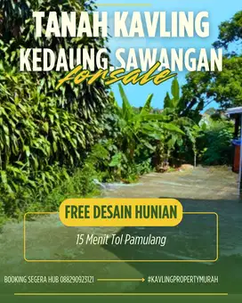 Tanah KAvling Kedaung Sawangan Depok, Bebas Dari Banjir, Terima Lahan Siap Bangun