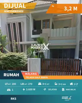 Rumah Modern Siap Huni Di Telaga Golf Araya Malang
