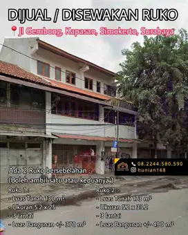 Ruko Bunguran Bongkaran Pasar Atum Atom Mall Megah Surabaya