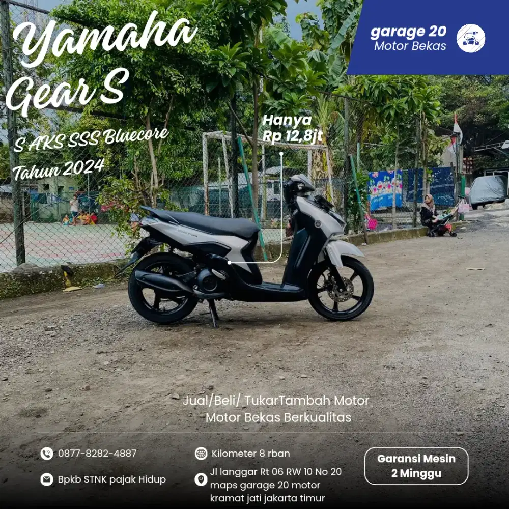 Yamaha Gear S 125cc Bluecore AKS SSS Tahun 2024 Pajak Hidup
