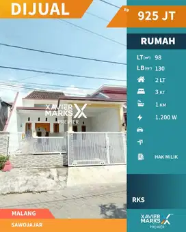 Rumah Nyaman Di Sawojajar Dekat Exit Tol Malang