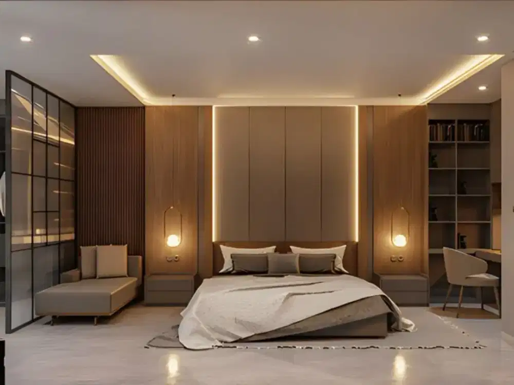 Kitchen set minimalis Lemari pakaian Bedroom set wallpanel wallpaper