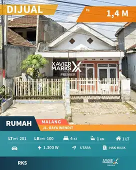 Rumah Pinggir Jalan Raya Utama Wendit Pakis Malang