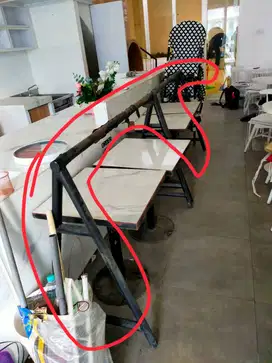 Jual BESI BEKAS Penghalang parkir / rangka besi buat kawat duri
