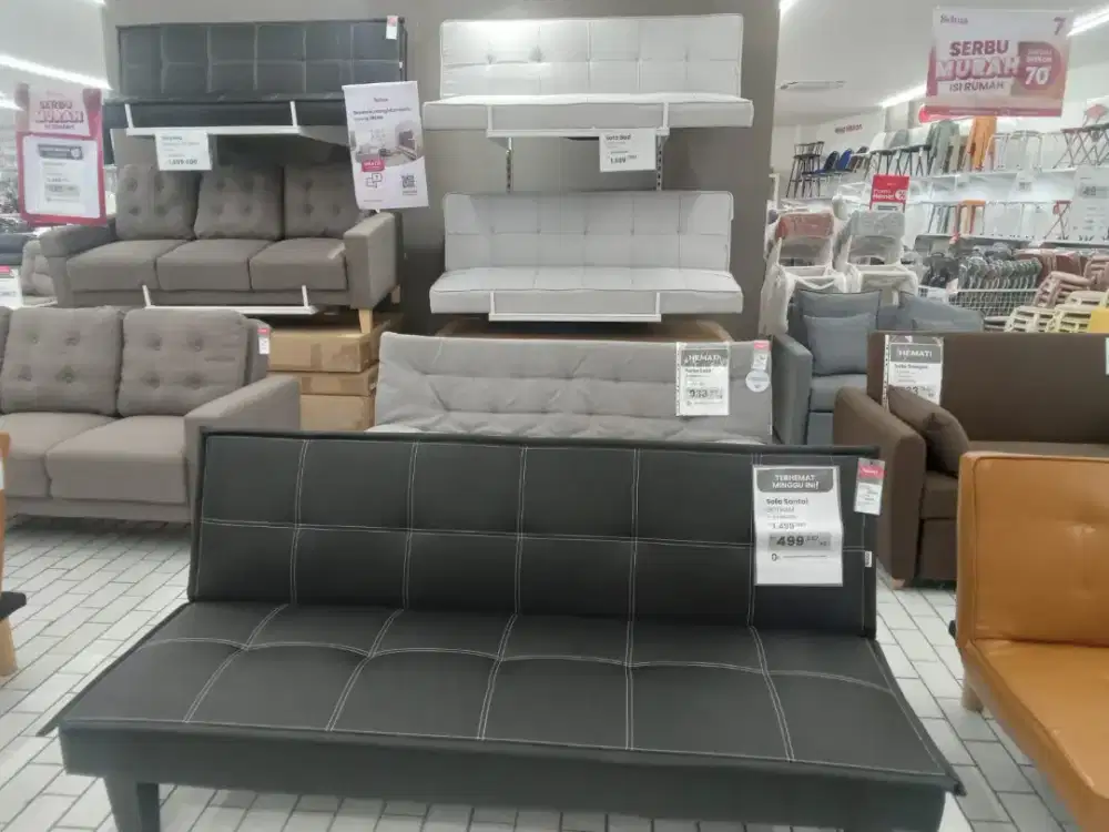 SOFA BED BARU BAHAN ARTIFICIAL LEADER