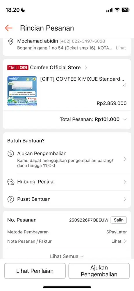 Jual rugi ac new