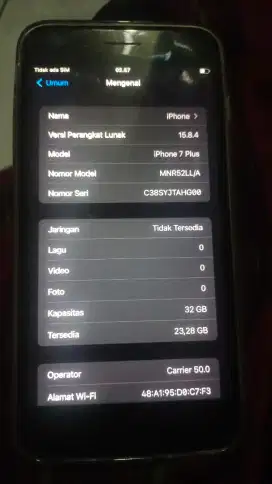 iPhone 7 plus 32 GB MULUS NORMAL MSH SEGEL