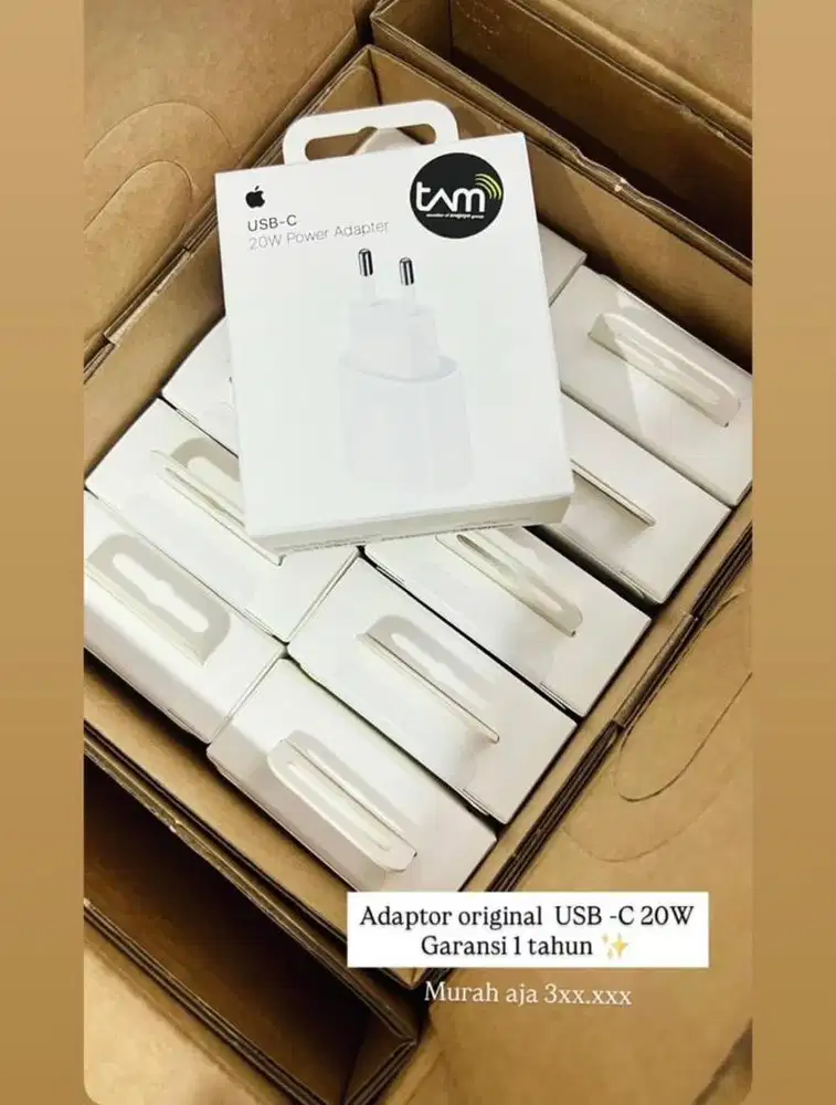 Adaptor Ori USB -C  20 W Garansi 1 tahun #CicilanPakaiKREDIVO