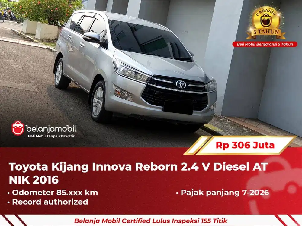 [ GARANSI 5TH ] Toyota Kijang Innova Reborn 2.4 V Diesel AT 2016/2017